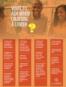 What to Ask When Choosing a Lender